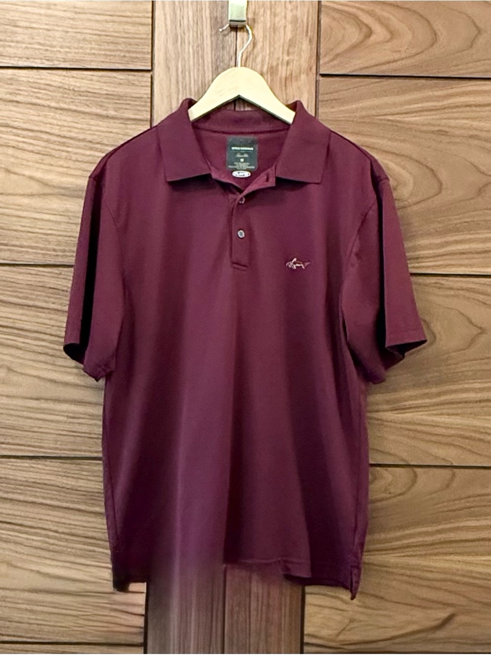 Greg Norman Collection for Tasso Elba Men’s Burgundy Polo Shirt Medium